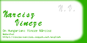 narcisz vincze business card