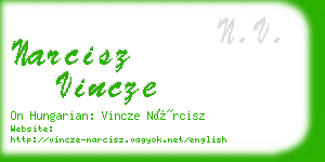 narcisz vincze business card